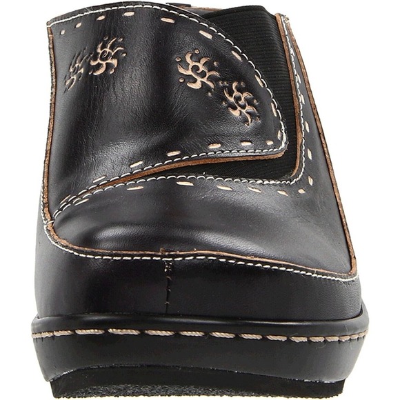 L'Artiste by Spring Step Womens Chino Leather Clog -- Black NEW - Picture 3 of 7